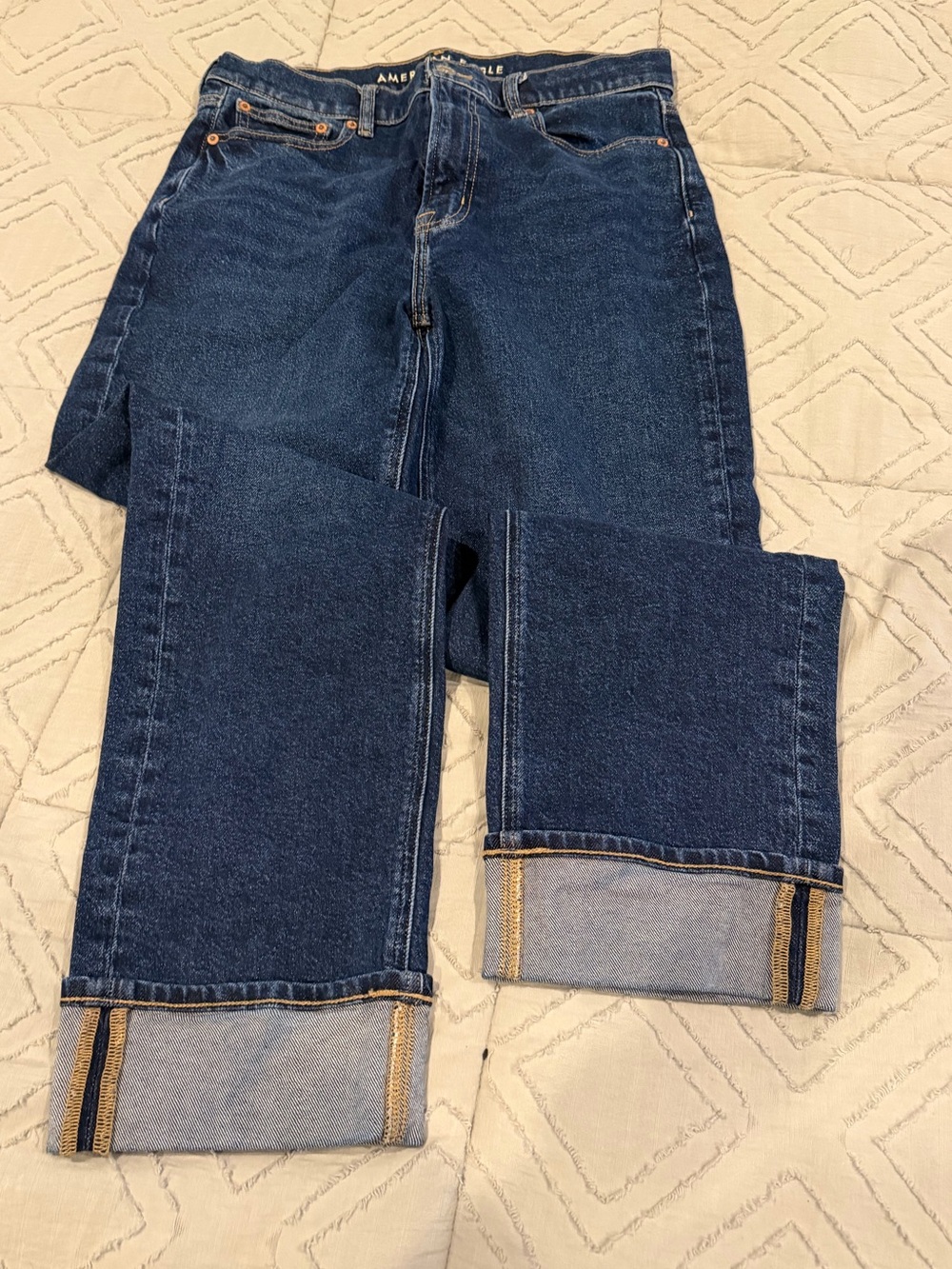 American Eagle Dark Blue Denim JeansSize 8 Short